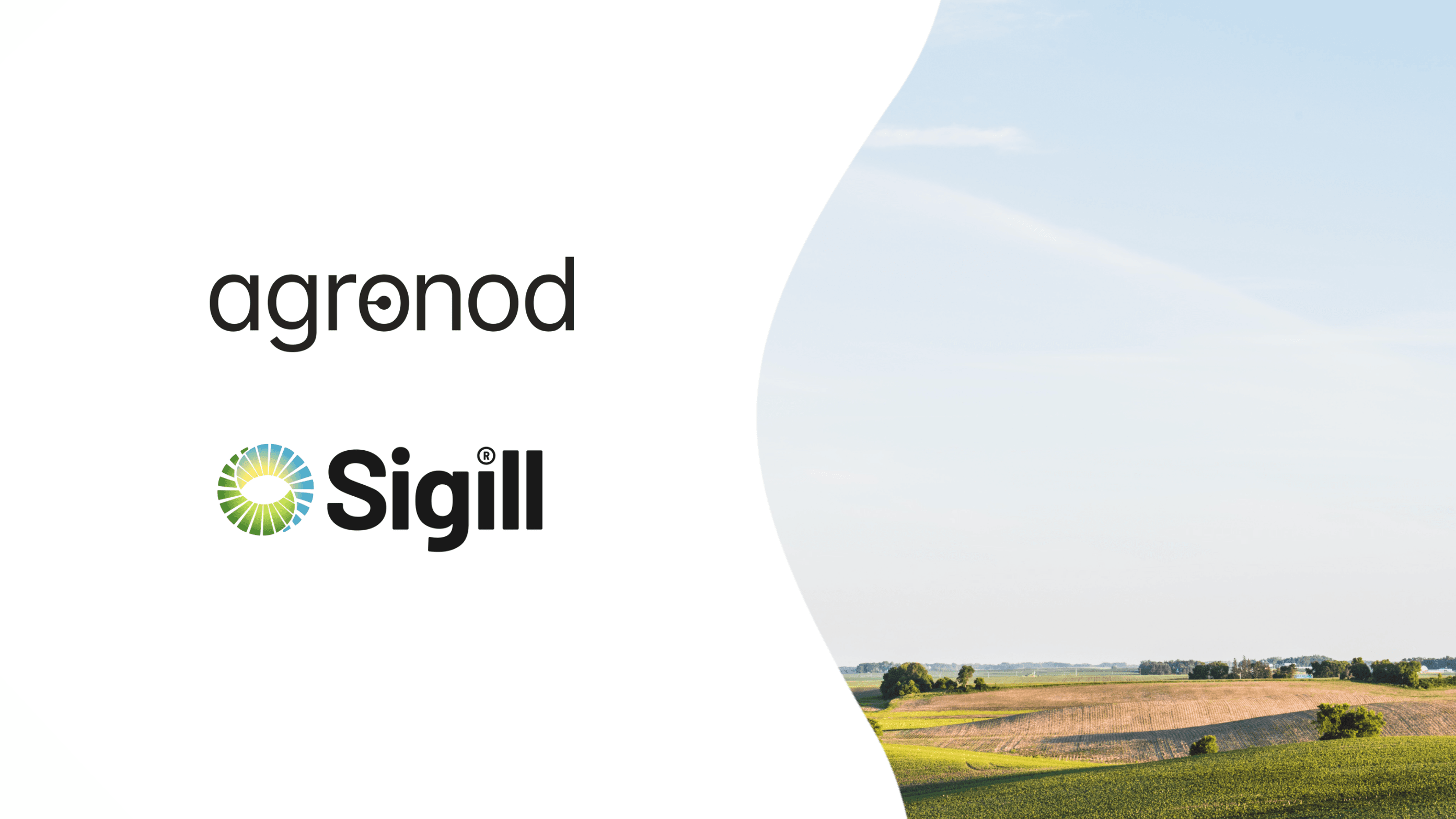 Agronod och Sigill logga med landskapsbild